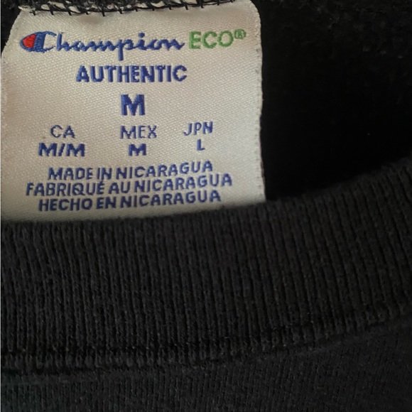 Authentic Champion Eco BYU Cougars Crewneck Sweatshirt Womens Medium Navy Blue - Picture 2 of 4